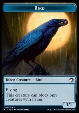 Magic: The Gathering MTG Single Bird Token [Innistrad: Midnight Hunt Tokens]