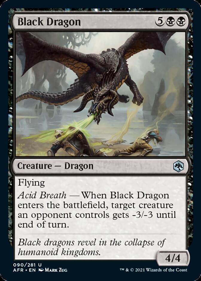 Magic: The Gathering MTG Single Black Dragon [Dungeons & Dragons: Adventures in the Forgotten Realms]