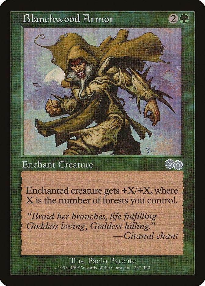 Magic: The Gathering MTG Single Blanchwood Armor [Urza's Saga]
