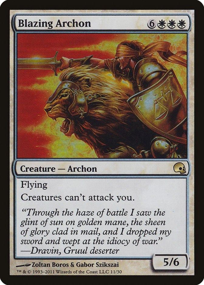 Magic: The Gathering MTG Single Blazing Archon [Premium Deck Series: Graveborn]