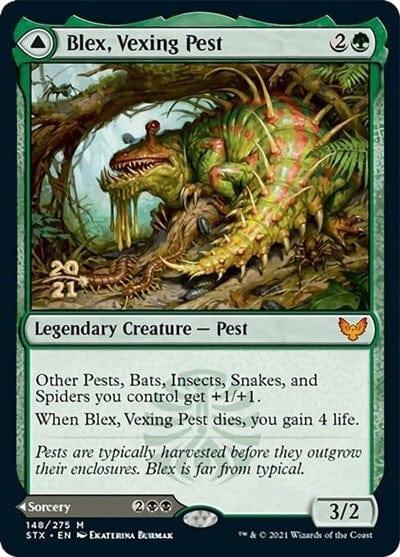 Magic: The Gathering MTG Single Blex, Vexing Pest // Search for Blex [Strixhaven: School of Mages Prerelease Promos]
