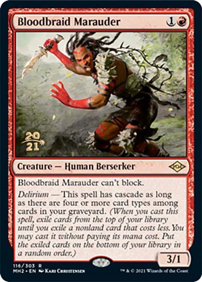 Magic: The Gathering MTG Single Bloodbraid Marauder [Modern Horizons 2 Prerelease Promos]
