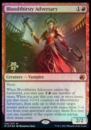 Magic: The Gathering MTG Single Bloodthirsty Adversary [Innistrad: Midnight Hunt Prerelease Promos]