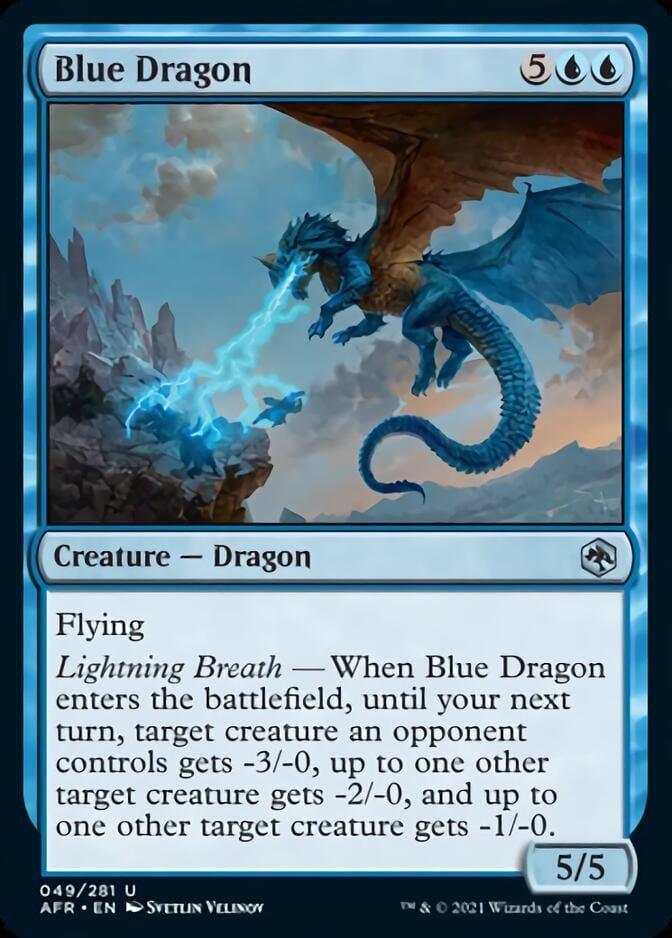 Magic: The Gathering MTG Single Blue Dragon [Dungeons & Dragons: Adventures in the Forgotten Realms]