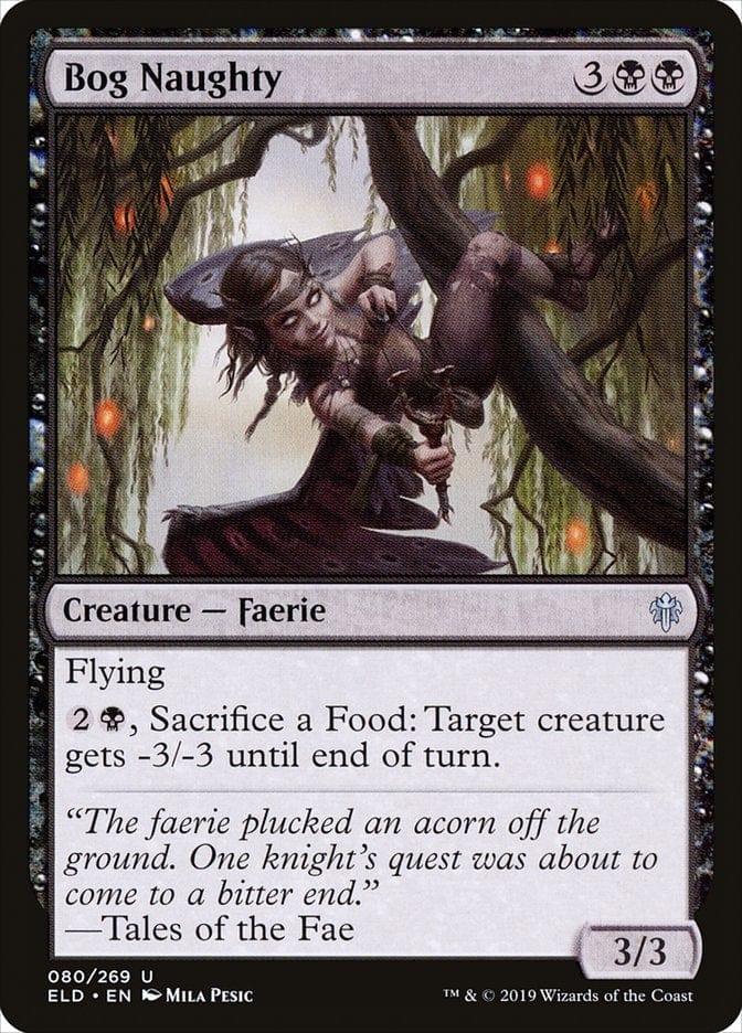 Magic: The Gathering MTG Single Bog Naughty [Throne of Eldraine]