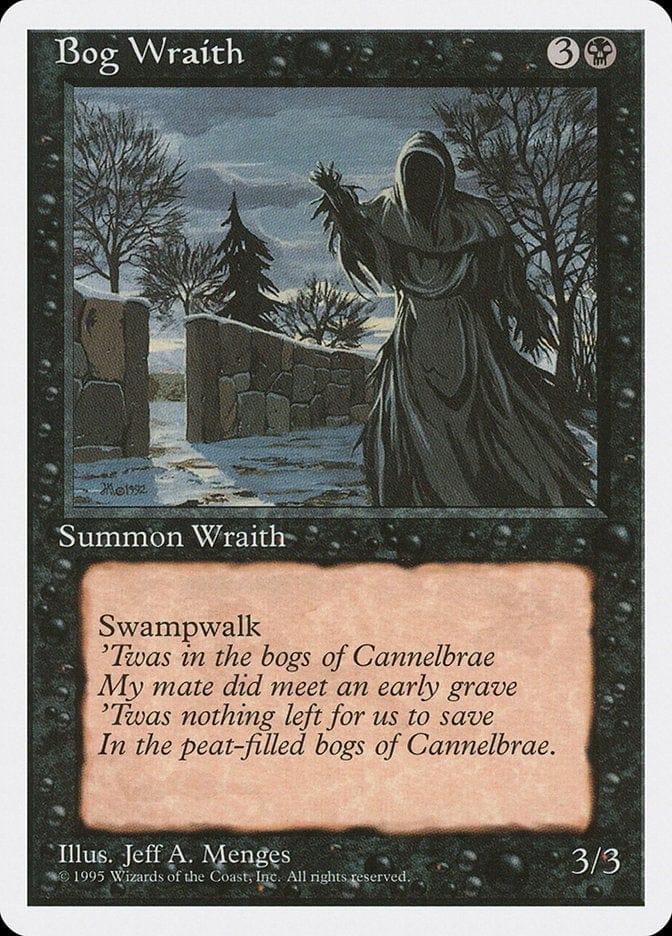 Magic: The Gathering MTG Single Bog Wraith [Fourth Edition]