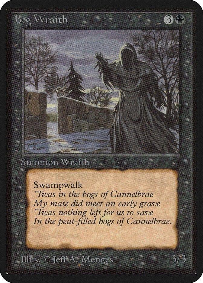 Magic: The Gathering MTG Single Bog Wraith [Limited Edition Alpha]