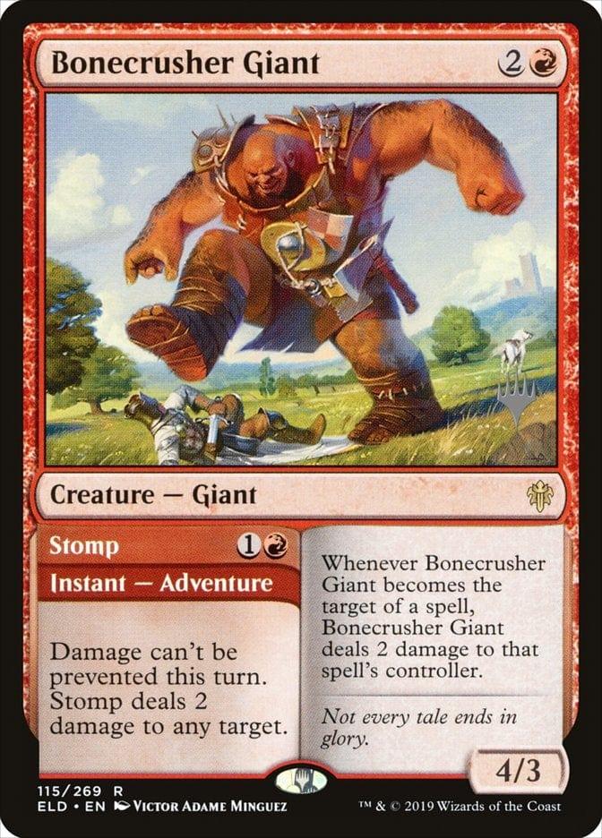 Magic: The Gathering MTG Single Bonecrusher Giant // Stomp (Promo Pack) [Throne of Eldraine Promos]