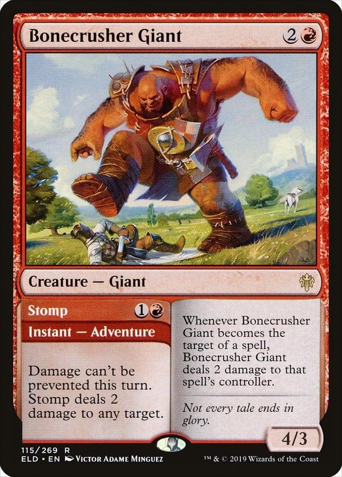 Magic: The Gathering MTG Single Bonecrusher Giant // Stomp [Throne of Eldraine]