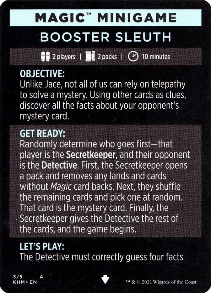 Magic: The Gathering MTG Single Booster Sleuth (Magic Minigame) [Kaldheim Minigame]
