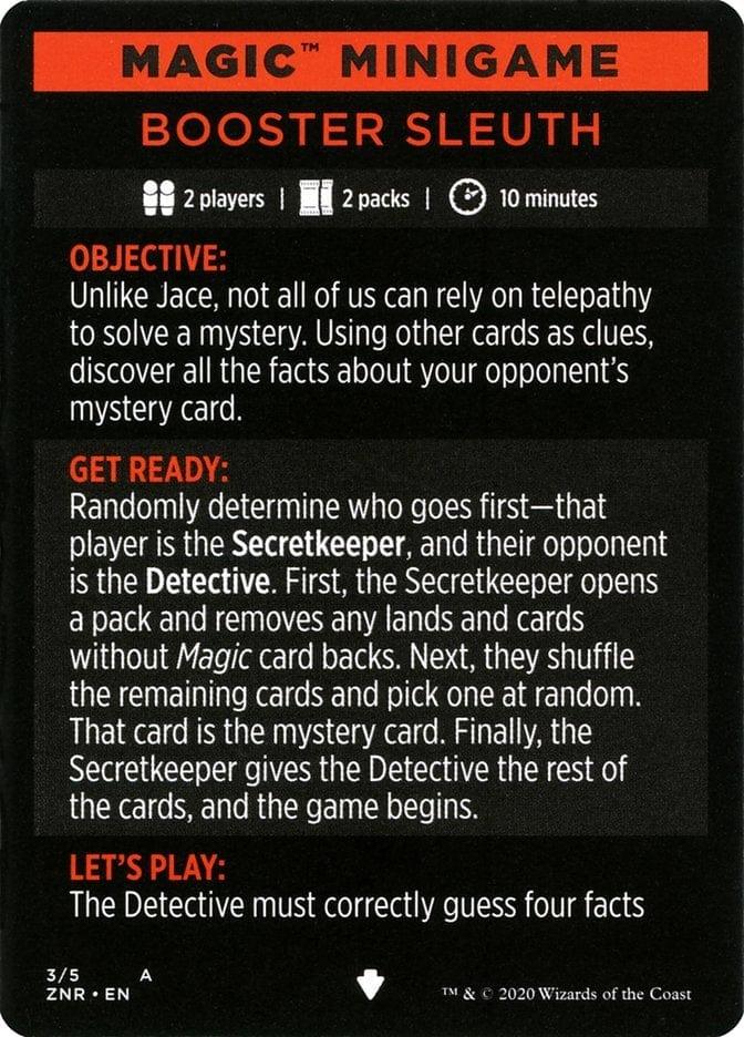 Magic: The Gathering MTG Single Booster Sleuth (Magic Minigame) [Zendikar Rising Minigame]