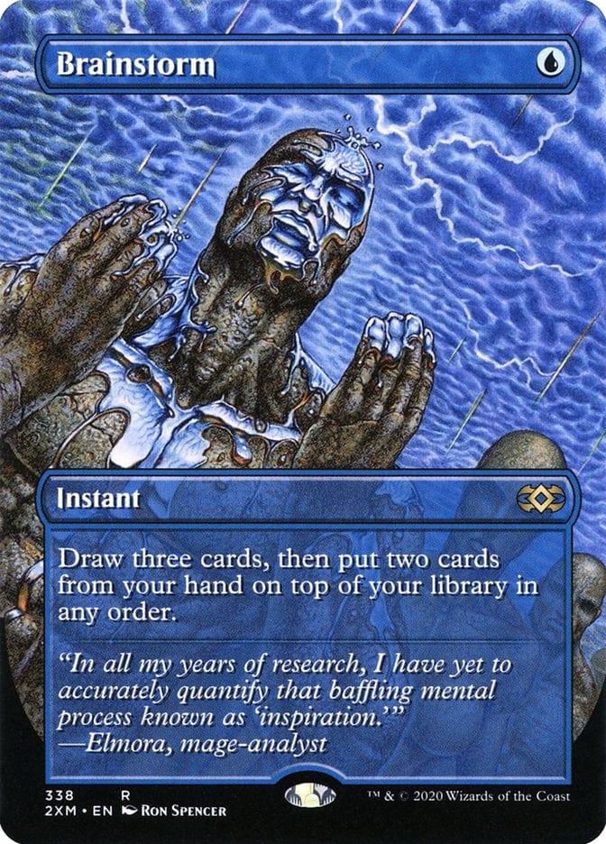 Magic: The Gathering MTG Single Brainstorm (Toppers) [Double Masters Extended Art]
