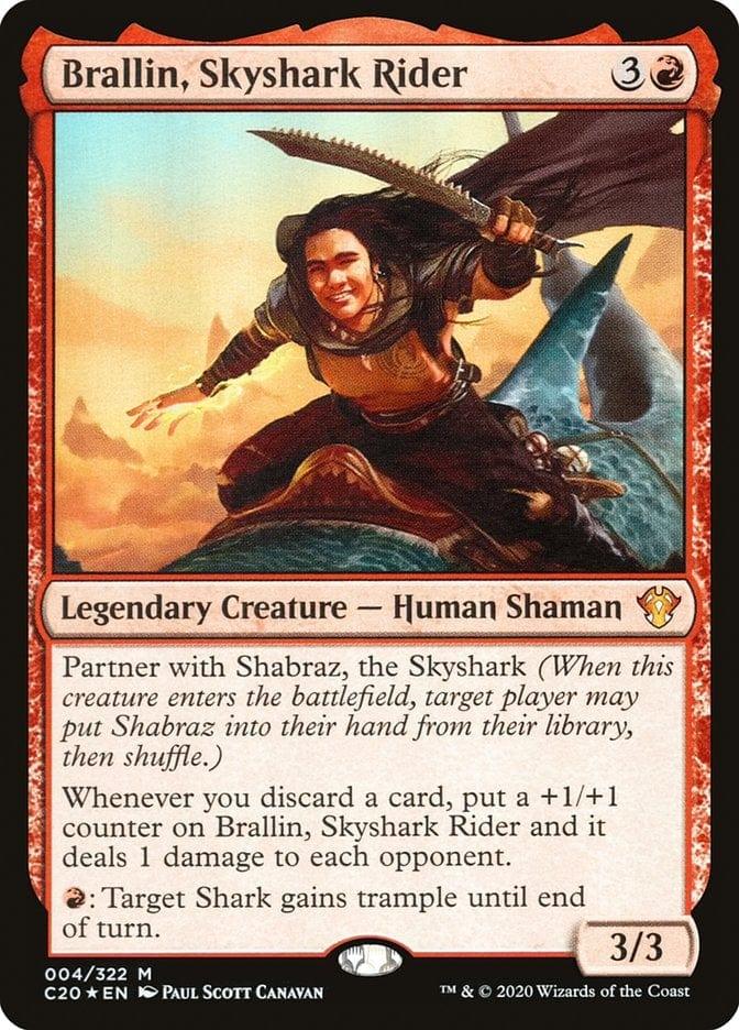 Magic: The Gathering MTG Single Brallin, Skyshark Rider [Commander 2020]