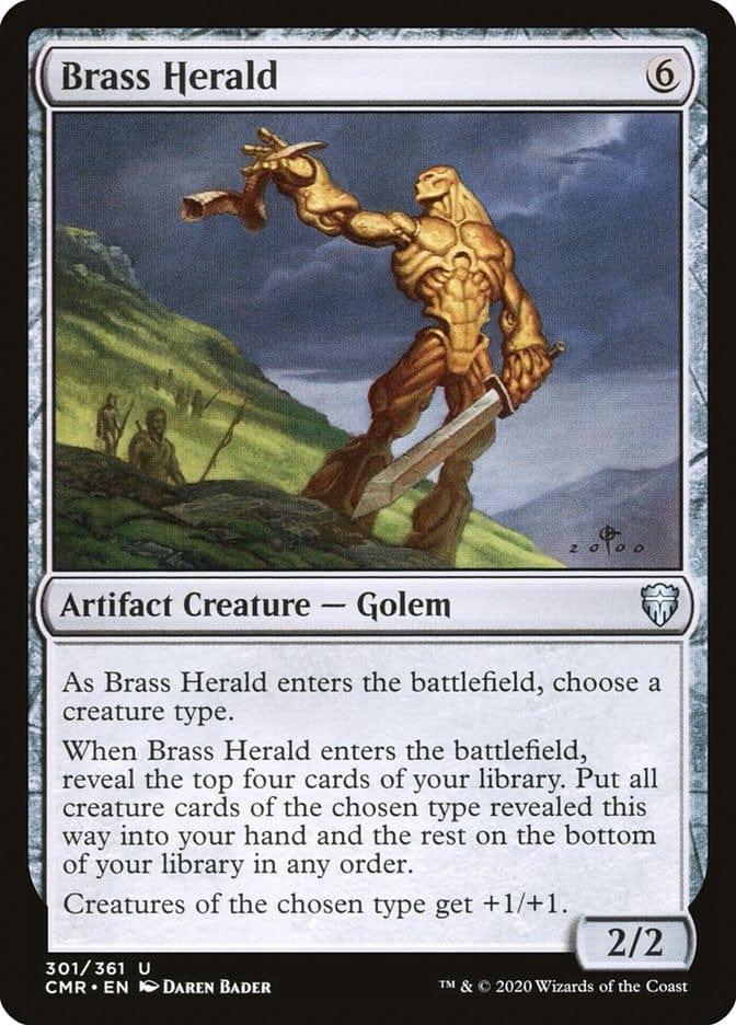 Magic: The Gathering MTG Single Brass Herald [Commander Legends]