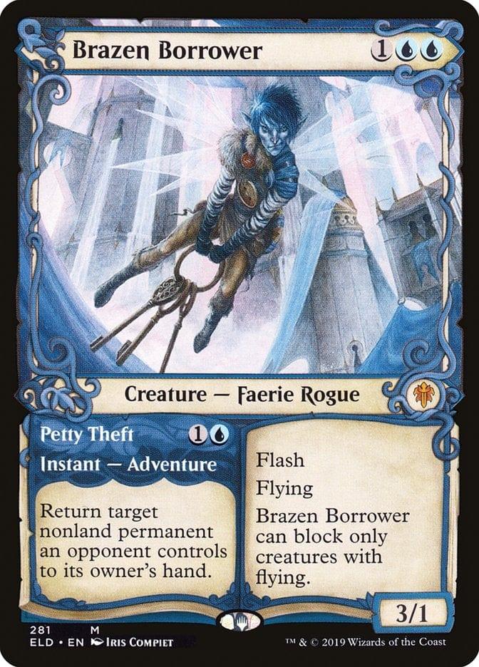 Magic: The Gathering MTG Single Brazen Borrower // Petty Theft (Showcase) [Throne of Eldraine]