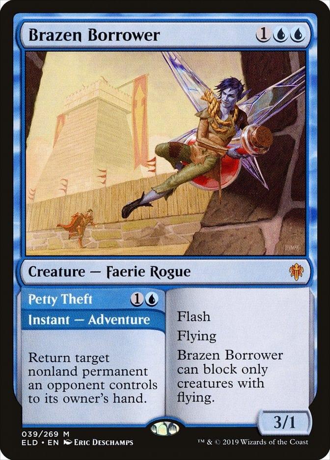 Magic: The Gathering MTG Single Brazen Borrower // Petty Theft [Throne of Eldraine]
