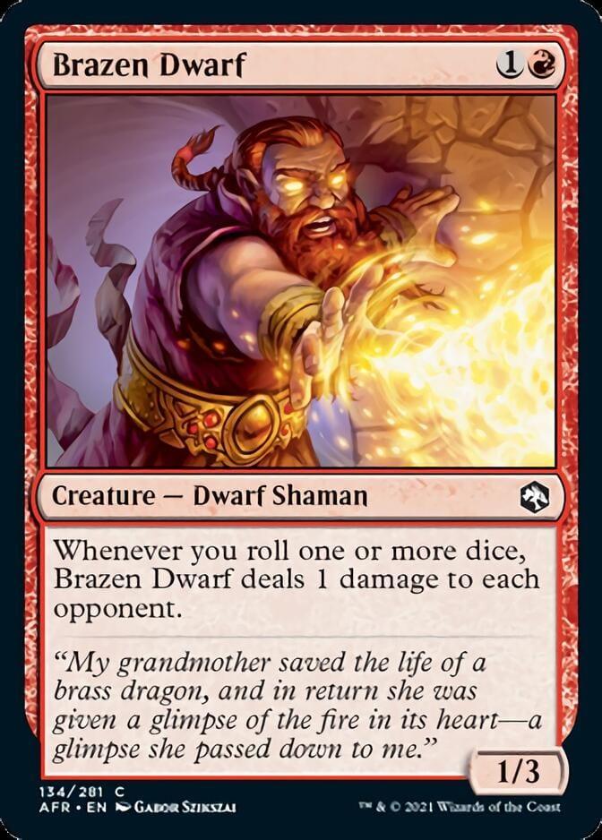 Magic: The Gathering MTG Single Brazen Dwarf [Dungeons & Dragons: Adventures in the Forgotten Realms]