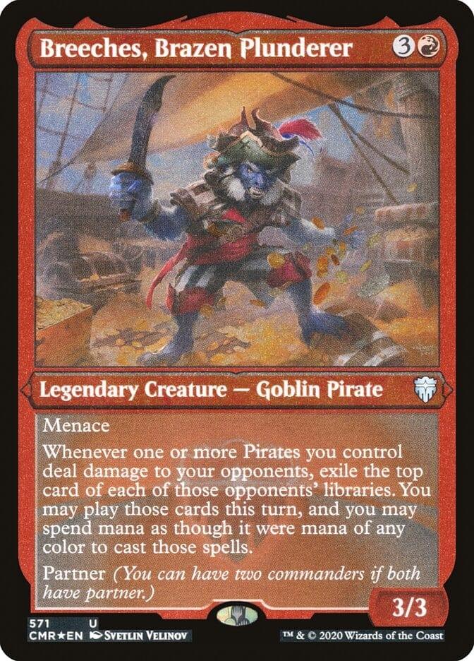 Magic: The Gathering MTG Single Breeches, Brazen Plunderer [Commander Legends Etched]