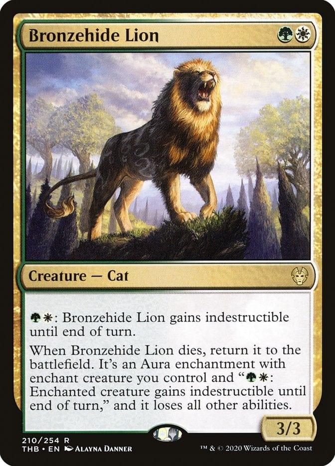 Magic: The Gathering MTG Single Bronzehide Lion [Theros Beyond Death]