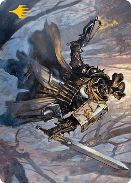 Magic: The Gathering MTG Single Brutal Cathar Art Card (Gold-Stamped Signature) [Innistrad: Midnight Hunt Art Series]