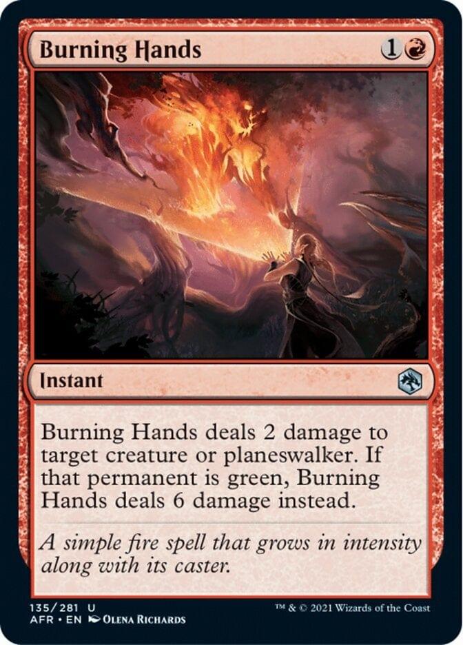 Magic: The Gathering MTG Single Burning Hands [Dungeons & Dragons: Adventures in the Forgotten Realms]