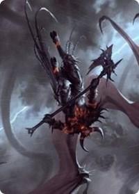 Magic: The Gathering MTG Single Burning-Rune Demon Art Card [Kaldheim: Art Series]