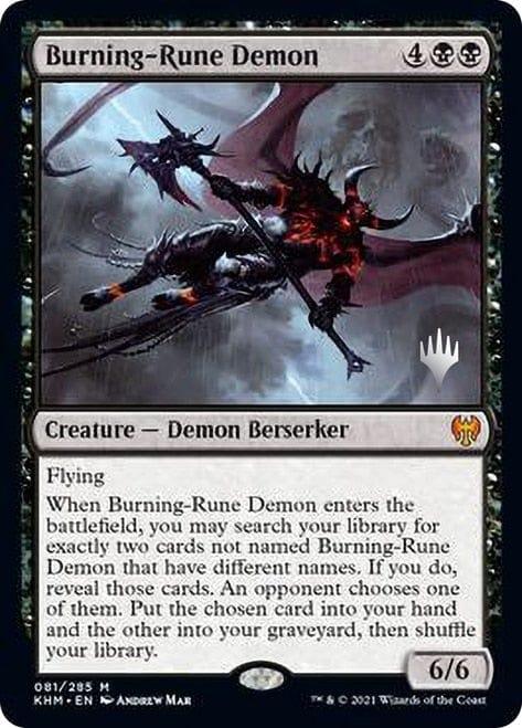 Magic: The Gathering MTG Single Burning-Rune Demon [Kaldheim Promo Pack]