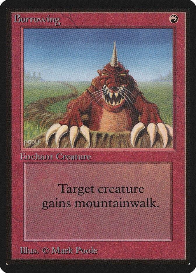 Magic: The Gathering MTG Single Burrowing [Limited Edition Beta]
