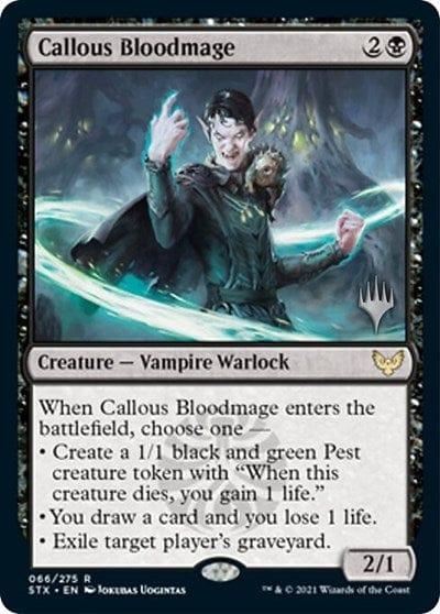 Magic: The Gathering MTG Single Callous Bloodmage (Promo Pack) [Strixhaven: School of Mages Promos]