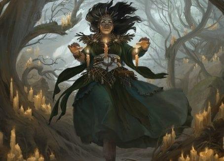 Magic: The Gathering MTG Single Candlegrove Witch 1 Art Card [Innistrad: Midnight Hunt Art Series]