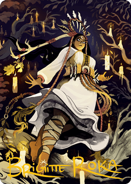 Magic: The Gathering MTG Single Candlegrove Witch 2 Art Card (Gold-Stamped Signature) [Innistrad: Midnight Hunt Art Series]