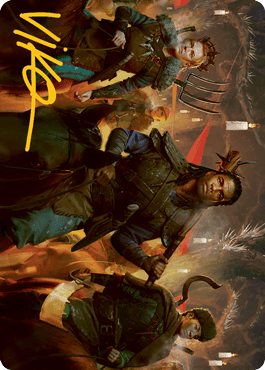 Magic: The Gathering MTG Single Candlelit Cavalry Art Card (Gold-Stamped Signature) [Innistrad: Midnight Hunt Art Series]