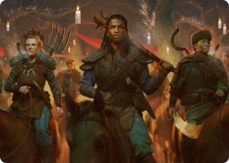Magic: The Gathering MTG Single Candlelit Cavalry Art Card [Innistrad: Midnight Hunt Art Series]