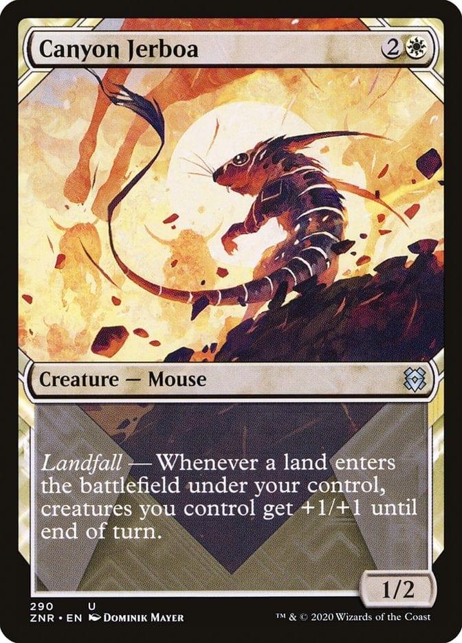 Magic: The Gathering MTG Single Canyon Jerboa (Showcase) [Zendikar Rising Extended Art]