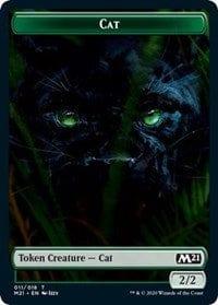 Magic: The Gathering MTG Single Cat (011) // Goblin Wizard Double-sided Token [Core Set 2021]