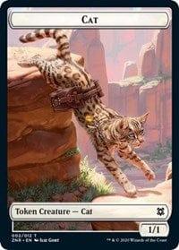 Magic: The Gathering MTG Single Cat // Plant Double-sided Token [Zendikar Rising]