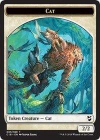 Magic: The Gathering MTG Single Cat // Soldier Double-sided Token [Commander 2018]