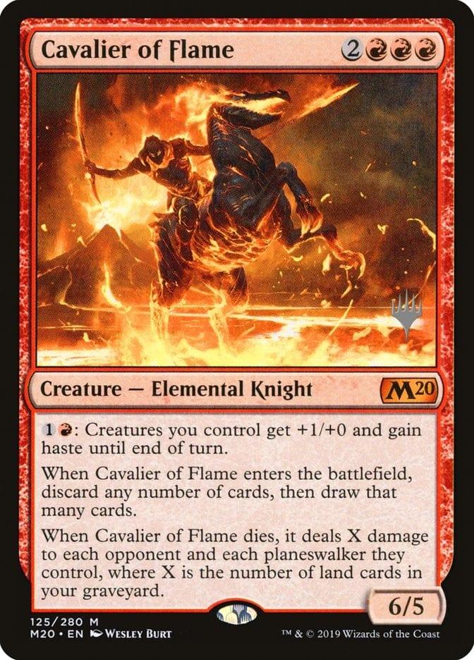 Magic: The Gathering MTG Single Cavalier of Flame (Promo Pack) [Core Set 2020 Promos]
