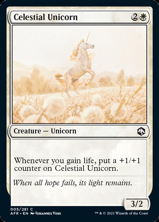 Magic: The Gathering MTG Single Celestial Unicorn [Dungeons & Dragons: Adventures in the Forgotten Realms]