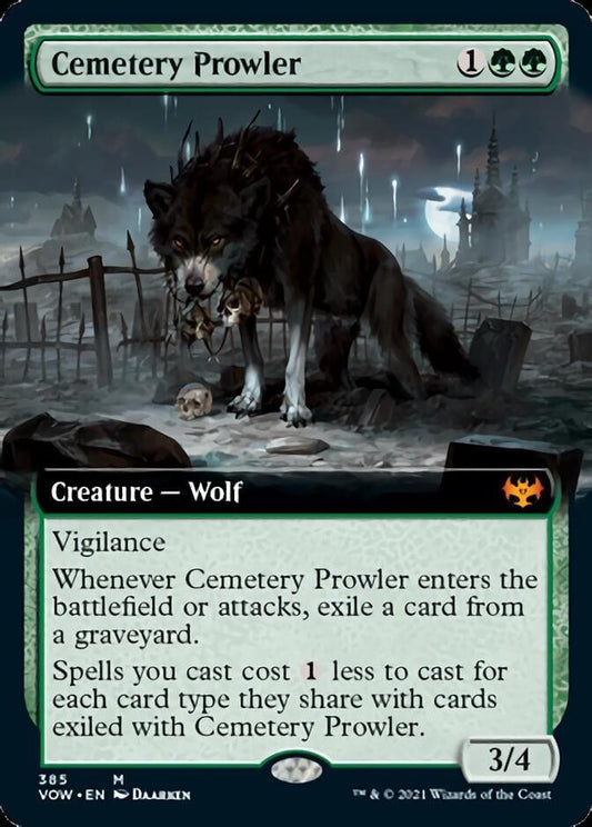 Magic: The Gathering MTG Single Cemetery Prowler (Extended) [Innistrad: Crimson Vow]