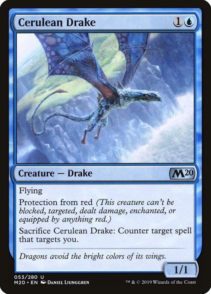 Magic: The Gathering MTG Single Cerulean Drake [Core Set 2020]