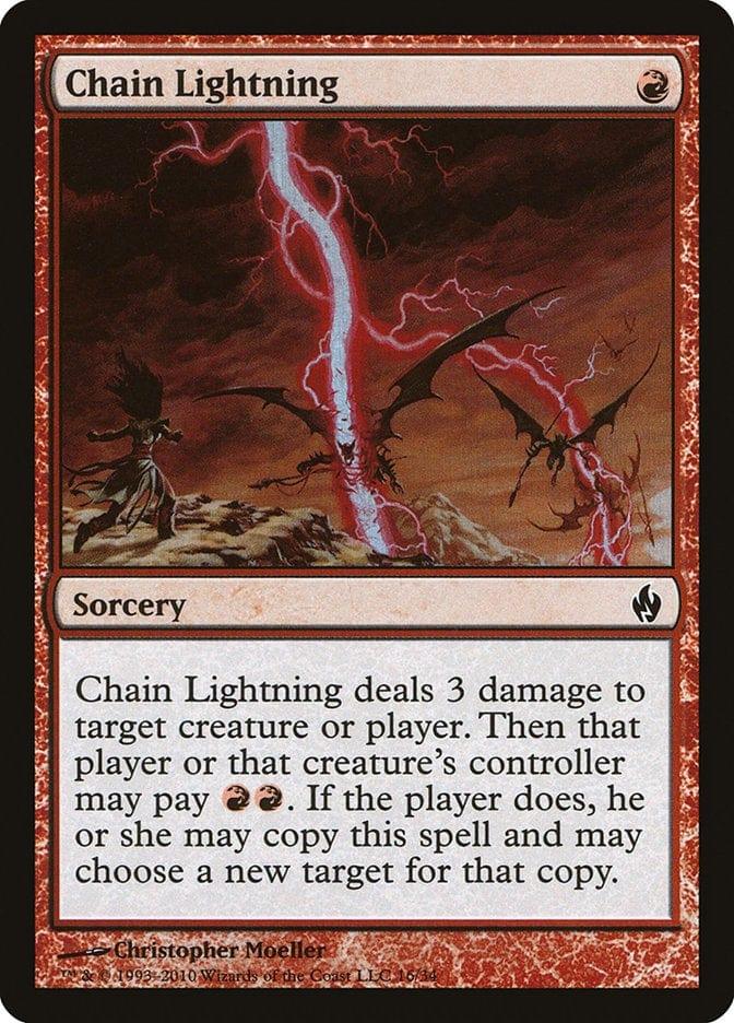 Magic: The Gathering MTG Single Chain Lightning [Premium Deck Series: Fire and Lightning]