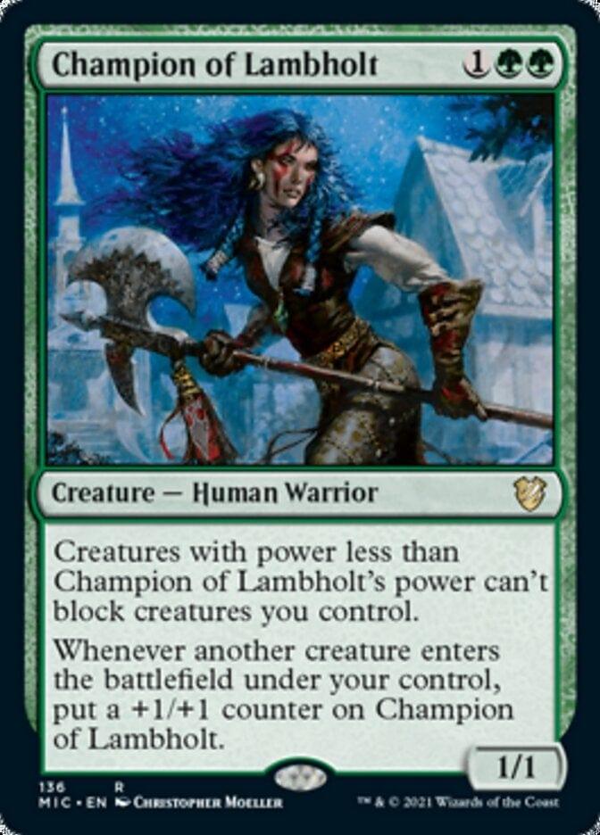 Magic: The Gathering MTG Single Champion of Lambholt [Innistrad: Midnight Hunt Commander]