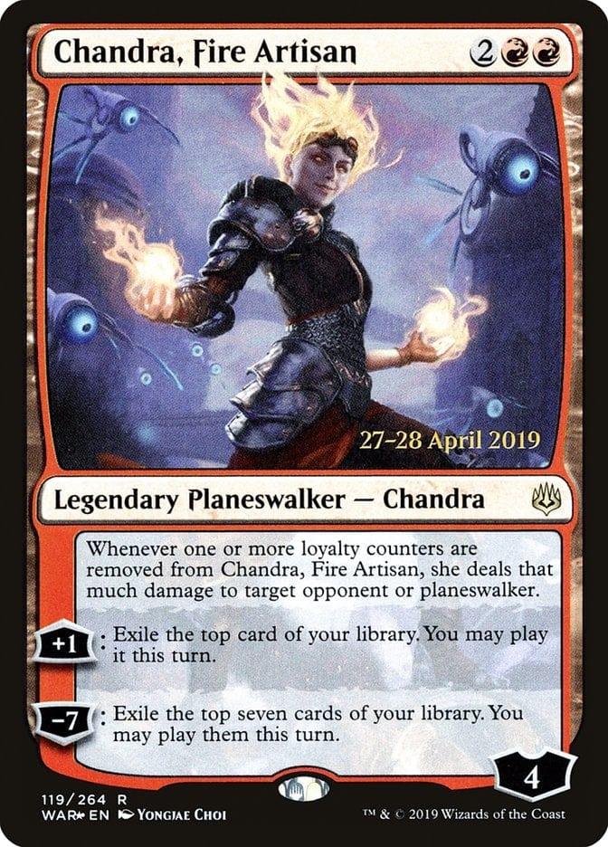 Magic: The Gathering MTG Single Chandra, Fire Artisan  [War of the Spark Prerelease Promos]