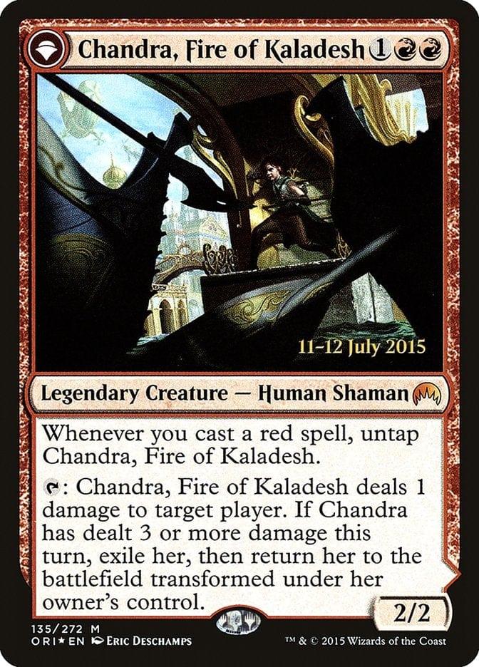 Magic: The Gathering MTG Single Chandra, Fire of Kaladesh // Chandra, Roaring Flame [Magic Origins Prerelease Promos]
