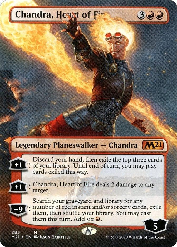 Magic: The Gathering MTG Single Chandra, Heart of Fire (Borderless) [Core Set 2021]