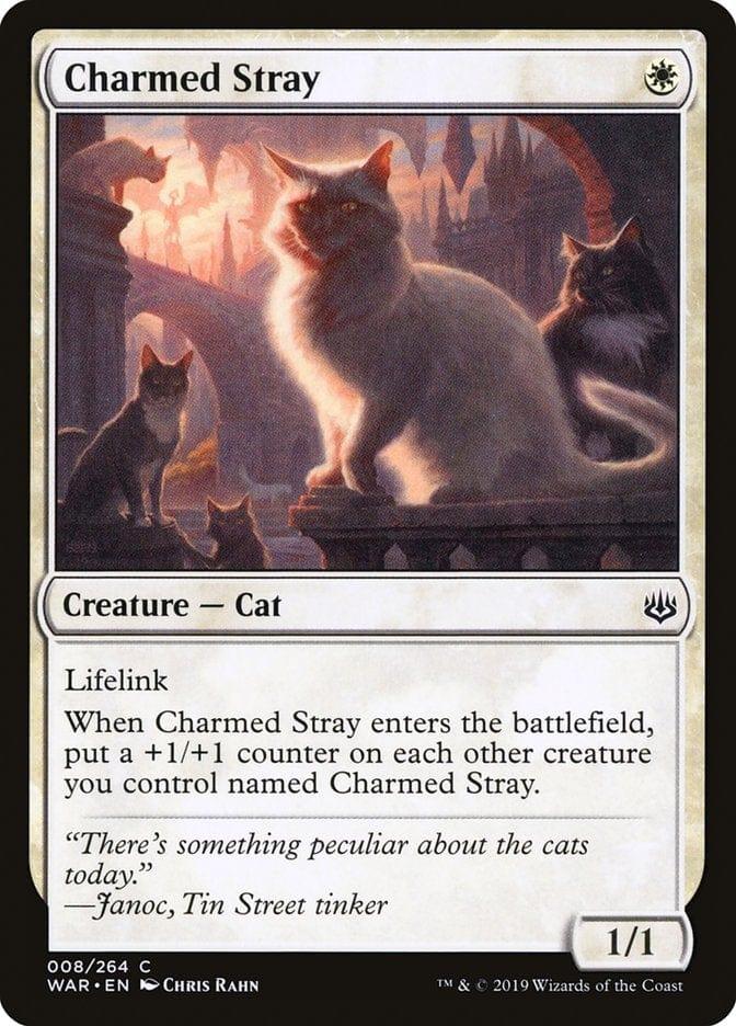 Magic: The Gathering MTG Single Charmed Stray [War of the Spark]
