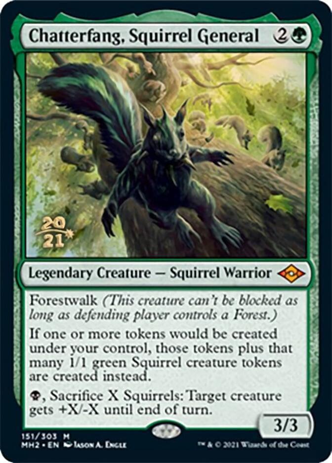 Magic: The Gathering MTG Single Chatterfang, Squirrel General [Modern Horizons 2 Prerelease Promos]