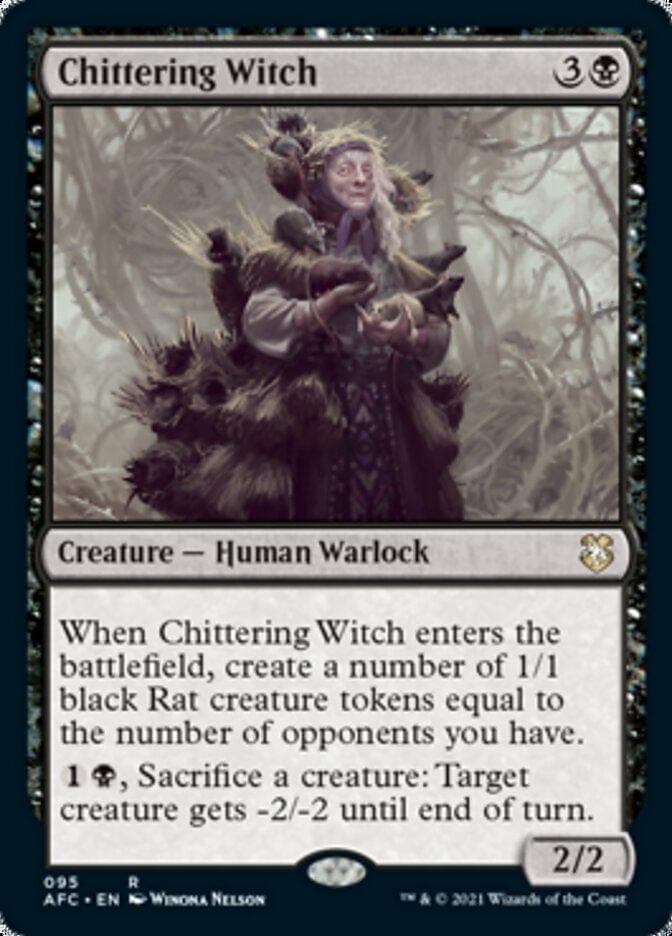 Magic: The Gathering MTG Single Chittering Witch [Dungeons & Dragons: Adventures in the Forgotten Realms Commander]