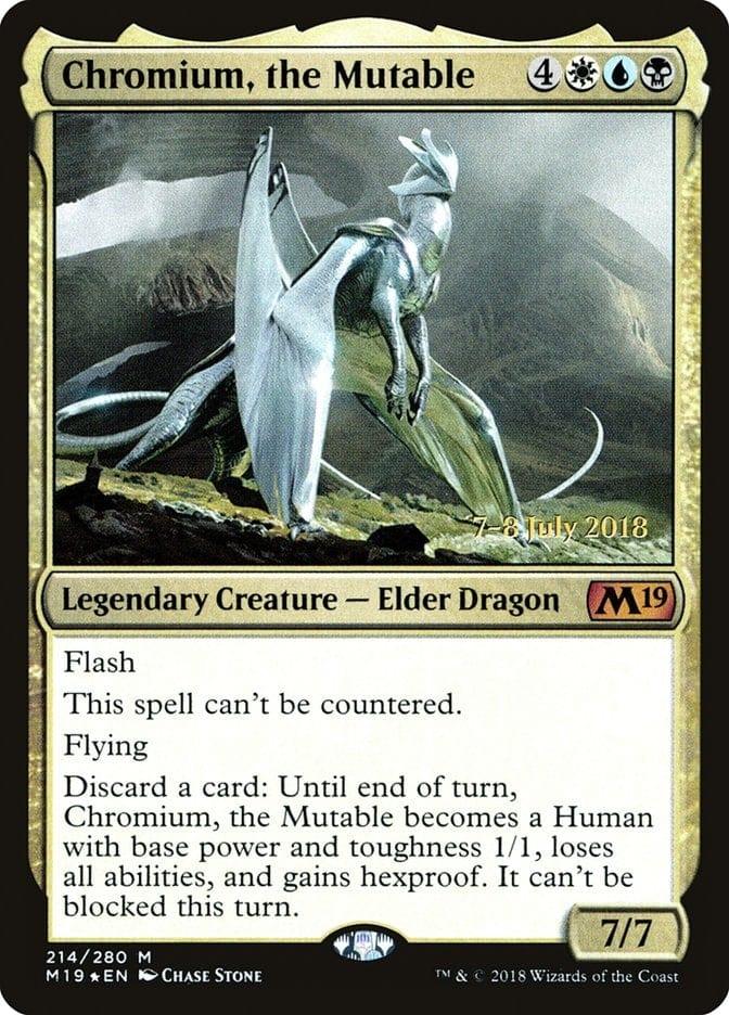 Magic: The Gathering MTG Single Chromium, the Mutable  [Core Set 2019 Prerelease Promos]